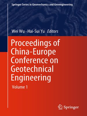 cover image of Proceedings of China-Europe Conference on Geotechnical Engineering